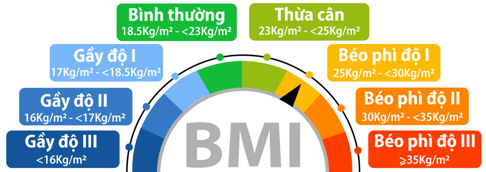 Chỉ số BMI bao nhiêu là Gầy cấp độ II?